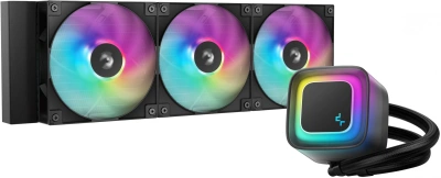 Система водяного охлаждения Deepcool LE360 V2 ARGB Soc-AM5/AM4/1200/1700/1851 черный 4-pin 19-31.6dB Al 250W 1632gr Ret (R-LE360-BKAMMC-G-2)