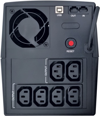 Источник бесперебойного питания Импульс 1200 720Вт 1200ВА черный