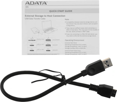 Жесткий диск A-Data USB3.0 4TB AHD650-4TU31-CBK HD650 DashDrive Durable 2.5" черный