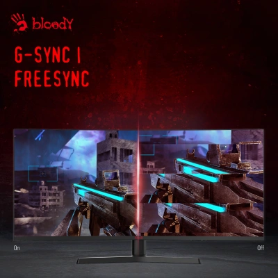 Монитор Bloody 34" MN340W черный VA LED 1ms 21:9 HDMI M/M матовая HAS Piv 300cd 178гр/178гр 3440x1440 180Hz G-Sync FreeSync DP UW USB 5.7кг
