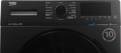 Стиральная машина Beko WSPE6H616A класс: A+++ загр.фронтальная макс.:6.5кг антрацит инвертор