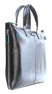 Деловая сумка Piquadro Blue Square CA4021B2/N с отделением для ноутбука 15.6" черная натур.кожа