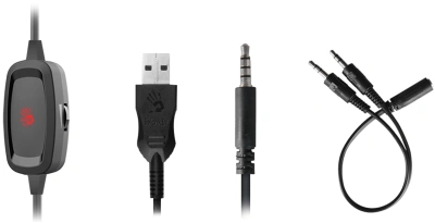 Наушники с микрофоном A4Tech Bloody G573P черный 2м мониторные оголовье (G573P)