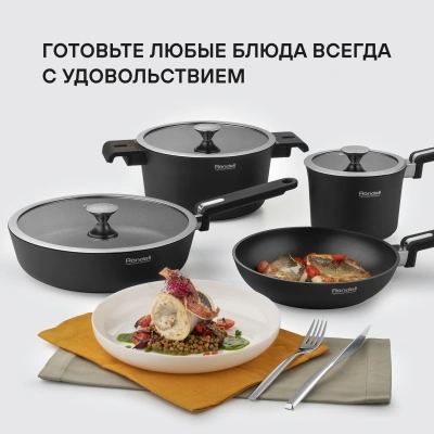 Крышка Rondell Modern RDA-1739 d=26см крыш.прозрачный руч.стальная