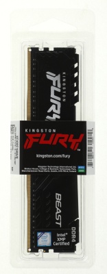 Память DDR4 8Gb 3200MHz Kingston KF432C16BB/8 Fury Beast Black RTL Gaming PC4-25600 CL16 DIMM 288-pin 1.35В single rank с радиатором Ret