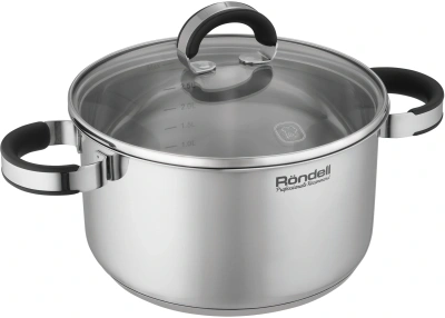 Кастрюля Rondell Brando RDS-1804 3.1л. d=20см (с крышкой) стальной