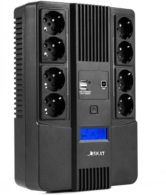 Источник бесперебойного питания Бастион 1000-AID-IN-1x9-8 600Вт 1000ВА черный