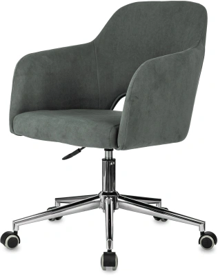 Кресло Бюрократ CH-390SL серый Alfa 44 крестов. металл хром