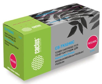 Картридж лазерный Cactus CS-TK5240C TK-5240C голубой (3000стр.) для Kyocera Ecosys M5526cdn/M5526cdw/P5026cdn/P5026cdw