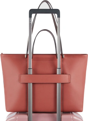 Деловая сумка женская Piquadro Circle BD3336W92/ARTM с отделением для ноутбука 14" коралловая/кофейная натур.кожа