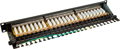 Патч-панель Lanmaster LAN-PPI24S5E 19" 1U 24xRJ45 кат.5e STP