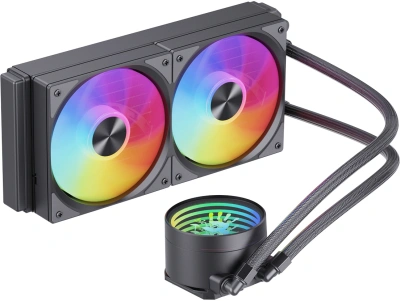 Система водяного охлаждения Bloody LC-10 ARGB Soc-AM5/AM4/1200/1700/1851 черный 4-pin 20-35dB Al+Cu 260W Ret (LC-10-ARGB240-BK)