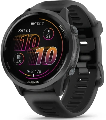 Смарт-часы Garmin Forerunner 570 47mm 47мм 1.4" AMOLED корп.черный рем.черный (010-02971-00)
