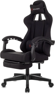 Кресло игровое Zombie Shadow черный Neo Black с подголов. крестов. пластик подст.для ног пластик черный