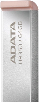 Флеш Диск A-Data 64GB UR350 UR350-64G-RSR/BG USB3.2 серебристый/коричневый