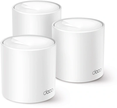 Бесшовный Mesh роутер TP-Link Deco X50 Pro (DECO X50 PRO(3-PACK)) AX3000 100/1000/2500BASE-T белый (упак.:3шт)