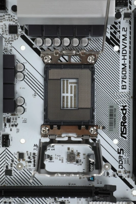 Материнская плата Asrock B760M-HDV/M.2 Soc-1700 Intel B760 2xDDR5 mATX AC`97 8ch(7.1) 2.5Gg RAID+VGA+HDMI+DP