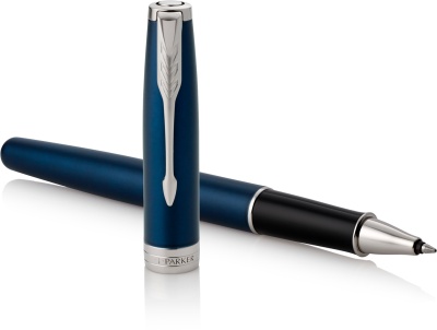 Ручка роллер Parker Sonnet Core T539 (1931535) LaqBlue CT F черн. черн. подар.кор.
