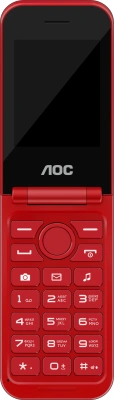 Мобильный телефон AOC 285 A красный раскладной 2Sim 2.8" 240x320 RTOS 0.3Mpix GSM900/1800 FM microSD max32Gb