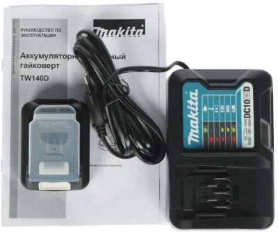 Гайковерт Makita TW140DWAE аккум. патрон:квад.3/8" (кейс в комплекте)