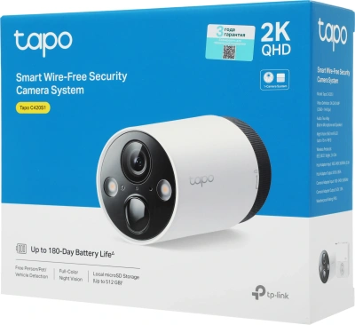 Камера видеонаблюдения IP TP-Link Tapo C420S1 Wi-Fi 3.18-3.18мм цв. корп.:белый