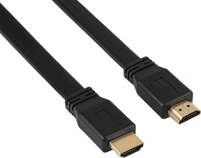 Кабель аудио-видео Buro BU-HDMI-FLAT-v1.4-1.5m HDMI (m)/HDMI (m) 1.5м. черный