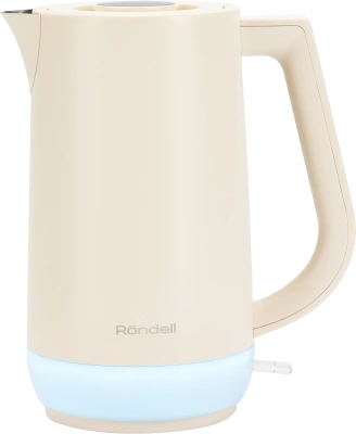 Чайник электрический Rondell RDE-WK808 1.7л. 2200Вт кремовый/белый корпус: металл