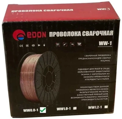 Проволока свар. Edon WW0.8-1 D0.8мм 1000гр (20129)