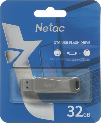 Флеш Диск Netac 32GB U782C NT03U782C-032G-32PN USB3.0 серебристый