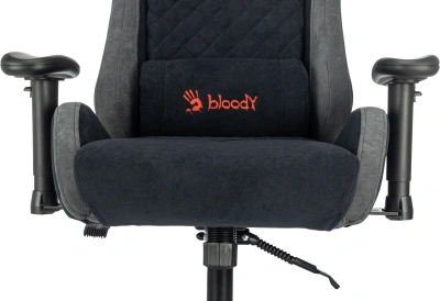 Кресло игровое A4Tech Bloody GC-580 черный/серый искусственная замша с подголов. крестов.