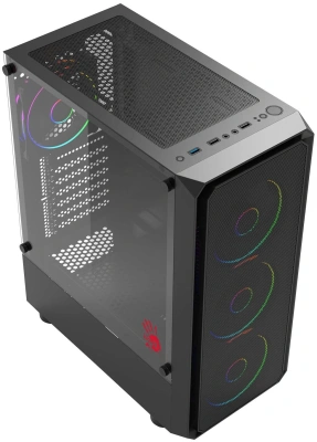 Корпус Bloody CC-126 черный без БП ATX 8x120mm 2xUSB2.0 1xUSB3.0 audio bott PSU