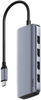 Разветвитель USB-C Cudy UH500 4порт. серебристый