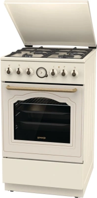 Плита Комбинированная Gorenje GKS5B70CLI бежевый (металлическая крышка) реш.чугун