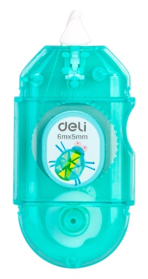 Лента коррект. Deli EH350 6мх5мм ассорти корпус белый блистер