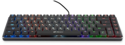 Клавиатура Оклик K615X механическая серый/серебристый USB slim Multimedia for gamer LED (1934413) кабель 1.5м