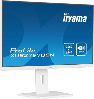 Монитор Iiyama 27" ProLite XUB2797QSN-W2 белый IPS LED 16:9 HDMI M/M матовая HAS Piv 1300:1 300cd 178гр/178гр 2560x1440 100Hz DP Quad HD 2K (1440p) USB 6.1кг