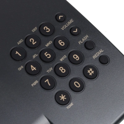 Телефон проводной Panasonic KX-TS2350RUB черный