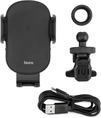 Автомобильное зар./устр. Buro BUQC15 15W 2.5A (QI) USB-C универсальное черный (BUQ15AC00BK)