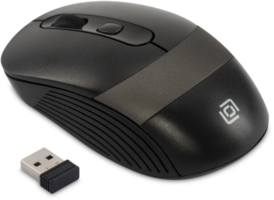 Мышь Оклик 310MW черный/серый оптическая 3200dpi беспров. USB для ноутбука 4but (1869088)