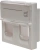 Панель Suprlan 10-0302-1 лицевая со шторкой 45x45 2xKeystone ABS пластик белый