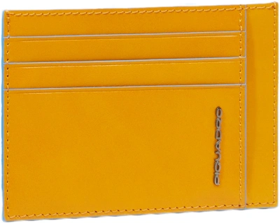 Чехол для кредитных карт Piquadro Blue Square PP2762B2R/G шафрановый натур.кожа