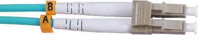 Патч-корд Cabeus FOP-50-LC-SC-10M 2x50/125 OM3 LC дуплекс UPC-SC дуплекс UPC 10м LSZH бирюзовый