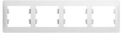 Рамка Schneider Electric Glossa GSL000104 накладная 4x горизонтальный монтаж пластик белый