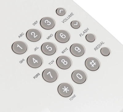 Телефон проводной Panasonic KX-TS2350RUW белый