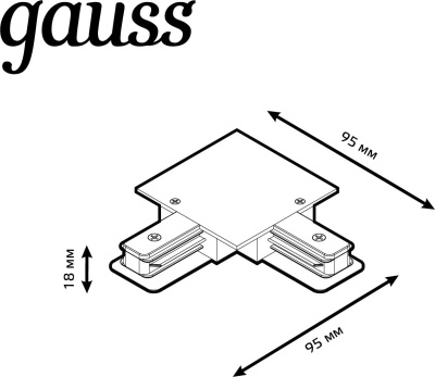 Соединитель Gauss TR133 черный