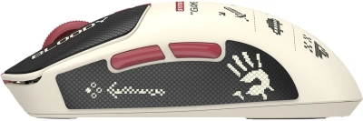 Мышь A4Tech Bloody R72 Ultra Duo белый/красный оптическая 20000dpi беспров. USB/USB-C 7but (R72 ULTRA DUO PIXELS RED)