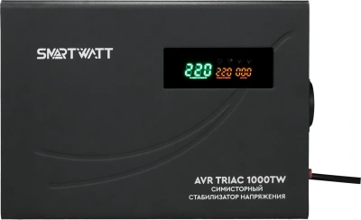 Стабилизатор напряжения Smartwatt AVR Triac 1000TW 1000ВА черный