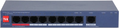 Коммутатор Dahua DH-CS4009-8ET1GT-110 (L2) 8x100Мбит/с 1x1Гбит/с 8PoE 110W управляемый
