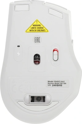 Мышь A4Tech Fstyler FG45CS Air2 белый/серебристый оптическая 2000dpi silent беспров. USB для ноутбука 7but (FG45CS AIR2 USB (SILVER WHITE))