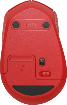 Мышь Logitech M280 красный оптическая 1000dpi беспров. USB 2but (910-004308)